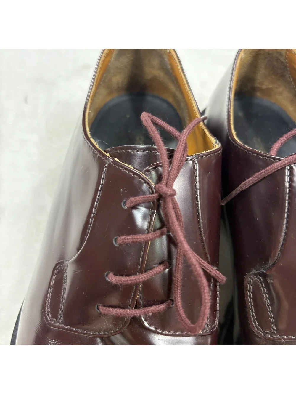 Common Projects 2321 EU 42 Burgundy Leather Derby Lug Sole Shoes Made Italy
